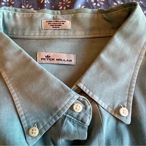 Peter Millar Cotton Silk Button Down Shirt Men’s XXL